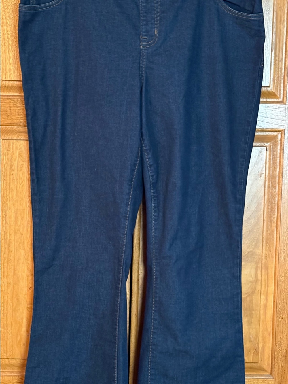 Woman Within Boot Cut Dark Indigo Smooth Waist Stretch Jeans 16WP